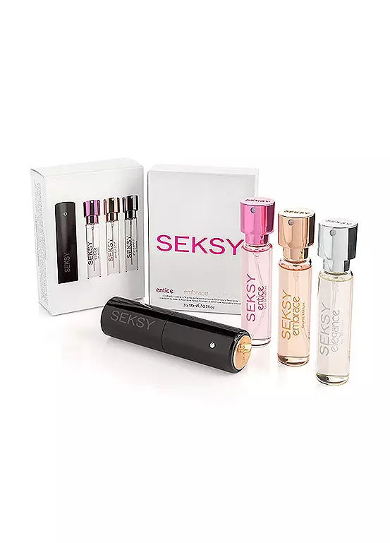bonprix Seksy Travel Fragrance Set - 3 x 20ml Eau de Parfum & Fragrance Atomiser