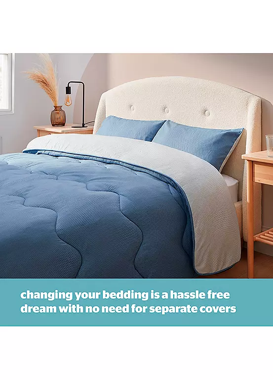 Bonprix Silentnight Seersucker 10.5 Tog Coverless Reversible Duvet Cover Set