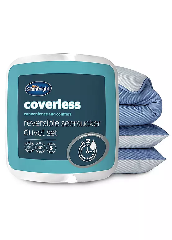 bonprix Silentnight Seersucker 10.5 Tog Coverless Reversible Duvet Cover Set