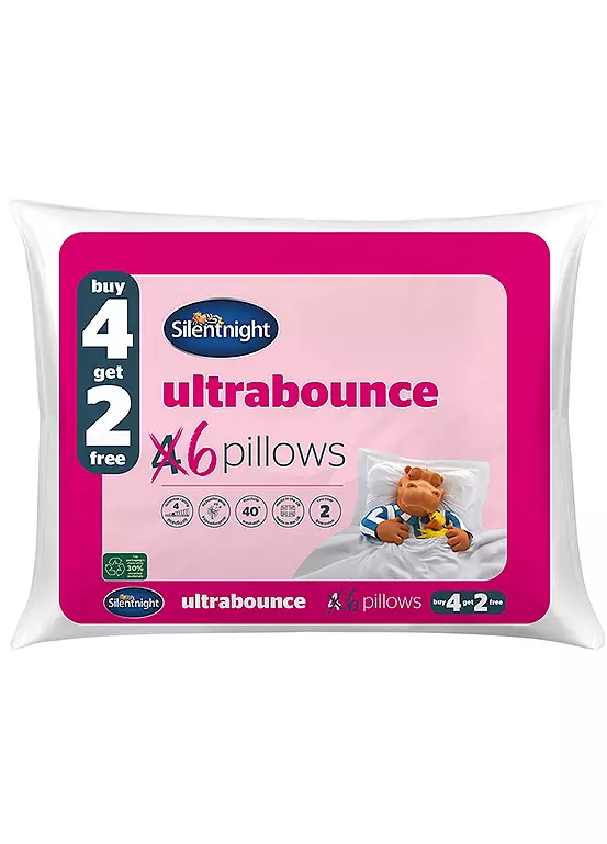 bonprix Silentnight Ultrabounce Pillows - Buy 4 Get 2 Free - 6 Pack