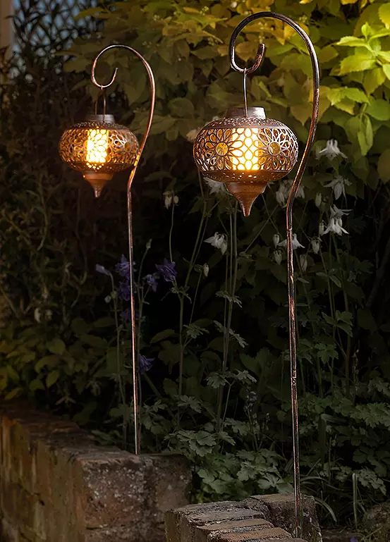 bonprix Smart Garden Set of 2 Osman Flaming Lanterns