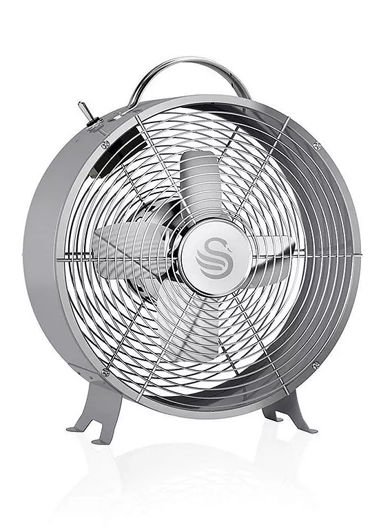 bonprix Swan SFA12630GRN Retro 8 Inch Desk Fan - Grey