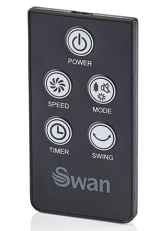 Bonprix Swan SFA23010N 16 Inch Pedestal Fan Built-in Timer - Black