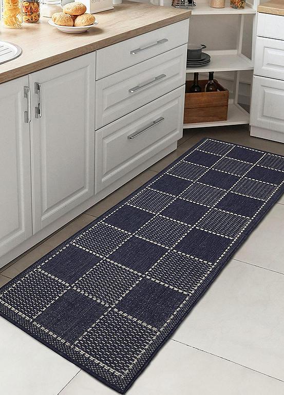 Bonprix The Homemaker Rugs Collection Gel Backed Check Runner