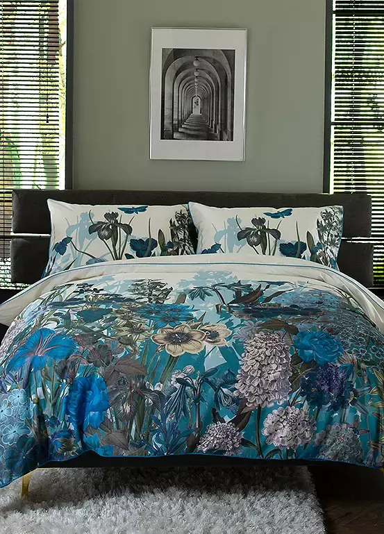 bonprix The Lyndon Company Tivoli Blue 180 Thread Count Cotton Duvet Cover Set