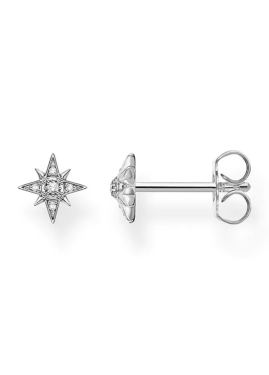 bonprix THOMAS SABO Single White Zirconia & Silver Star Stud