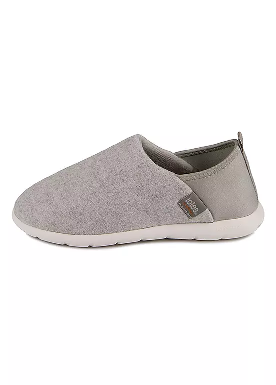 Bonprix Totes Ladies Iso-Flex Felt Full Back Slipper In Grey