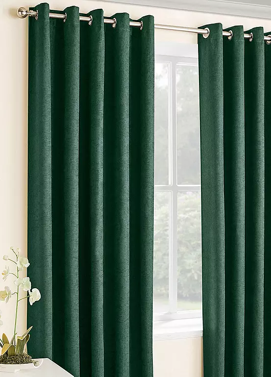 Bonprix Tyrone Vogue Pair Of Blockout Thermal Eyelet Curtains