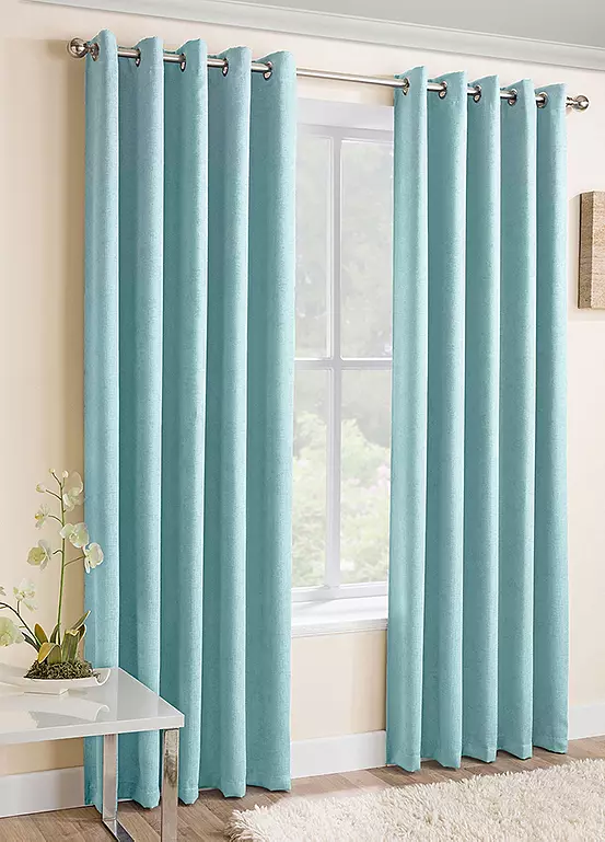 Bonprix Tyrone Vogue Pair Of Blockout Thermal Eyelet Curtains