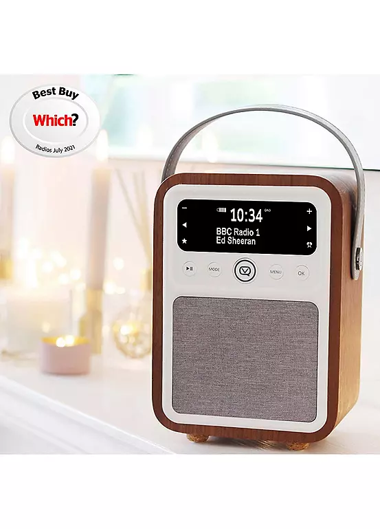 Bonprix View Quest VQ Portable Monty DAB & DAB+ Digital Radio - Walnut
