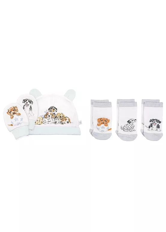 Bonprix Wrendale Designs Little Paws Hat Mitten Set & Sock Bundle