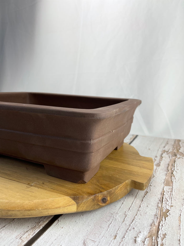 Bonsai Ceramic Pot - Unglazed Rectangle 1