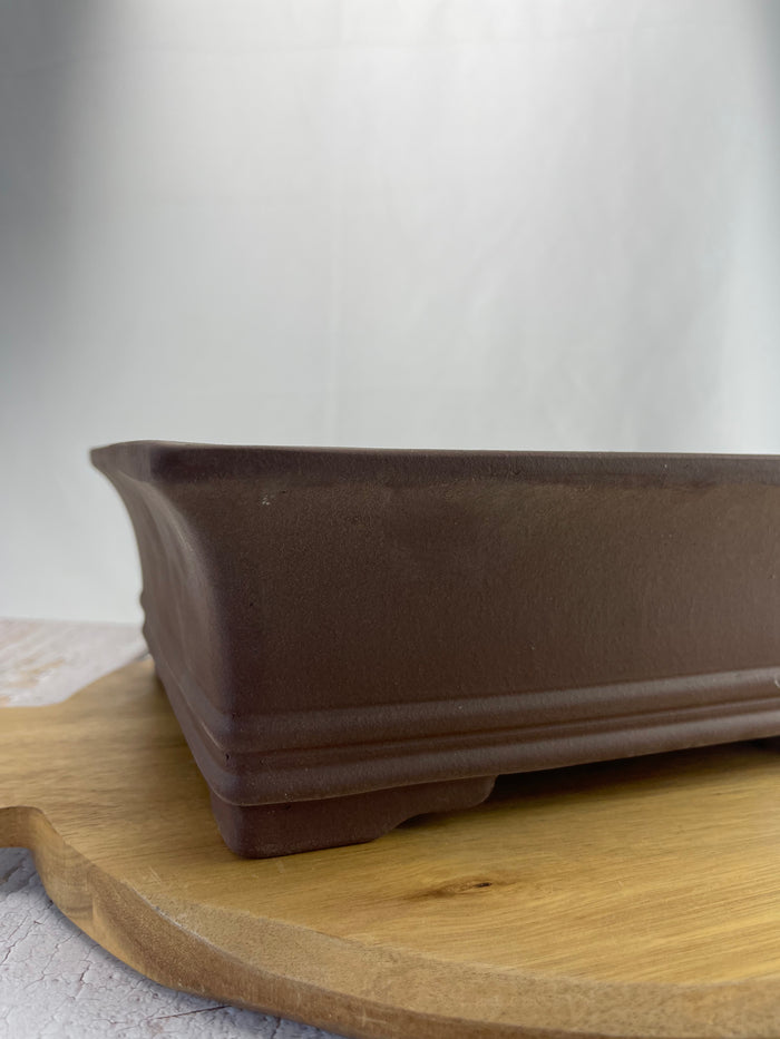 Bonsai Ceramic Pot - Unglazed Rectangle 2