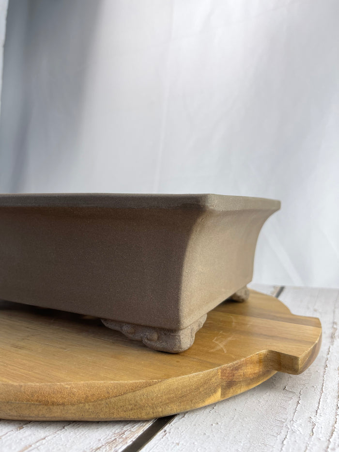 Bonsai Ceramic Pot - Unglazed Rectangle 3