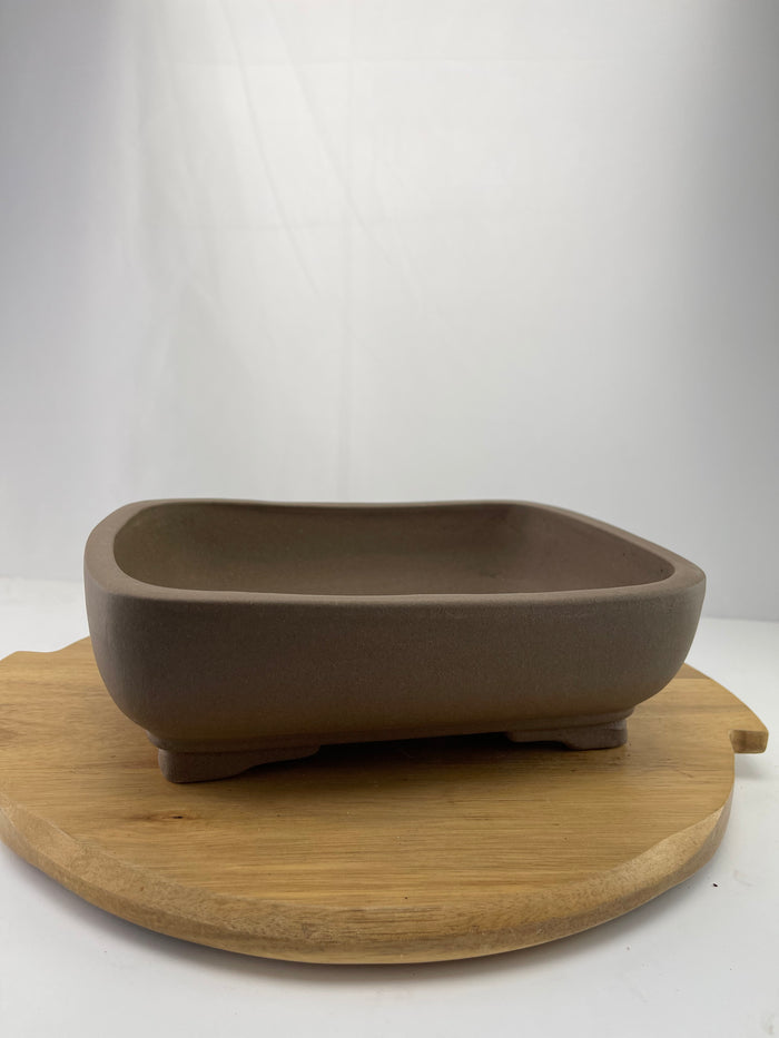 Bonsai Ceramic Pot - Unglazed Rectangle 4