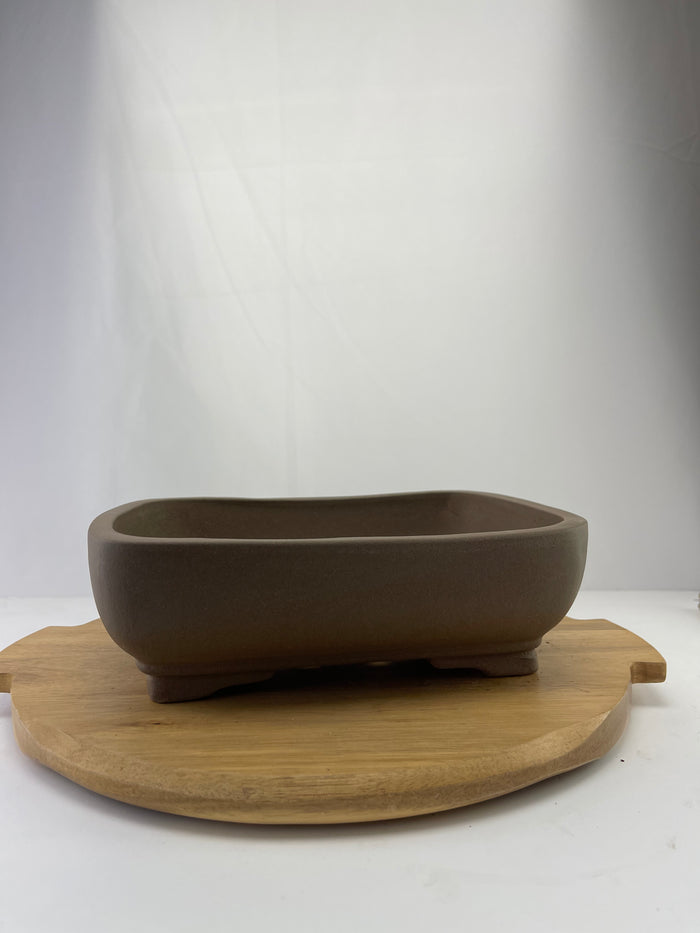 Bonsai Ceramic Pot - Unglazed Rectangle 4