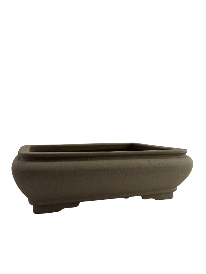bonsai Ceramic Pot - Unglazed Rounded Rectangle