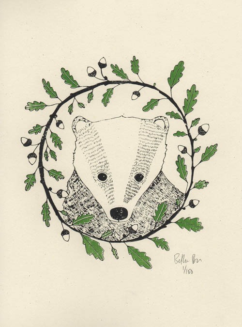 Boodle Badger And Oak Art Print