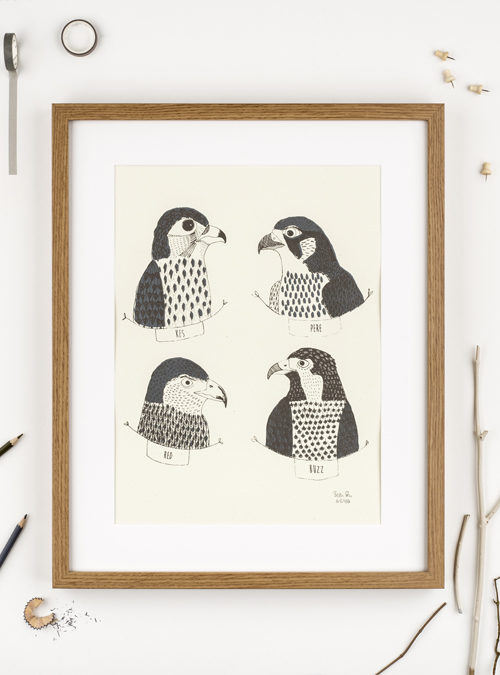 boodle Birds of prey art print