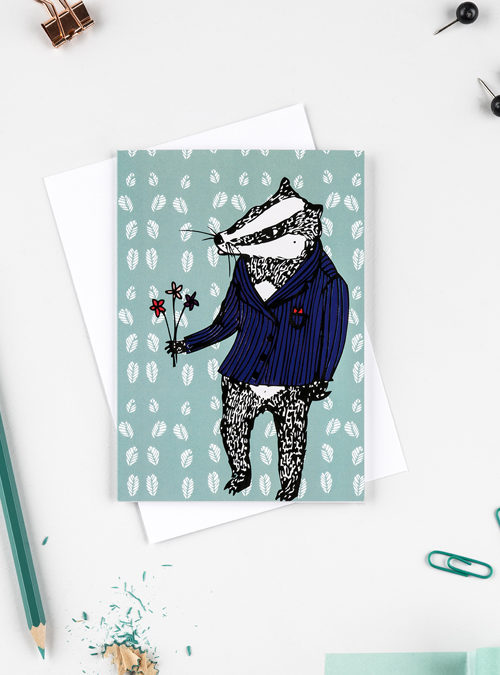 boodle Bob the badger card