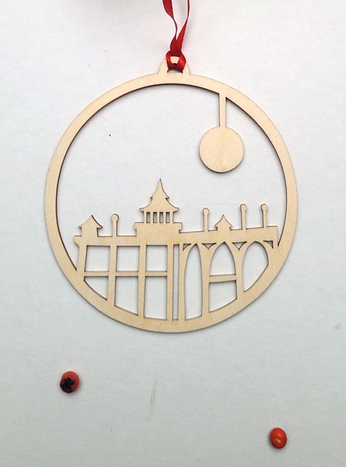 Boodle Clevedon Pier Wooden Decoration