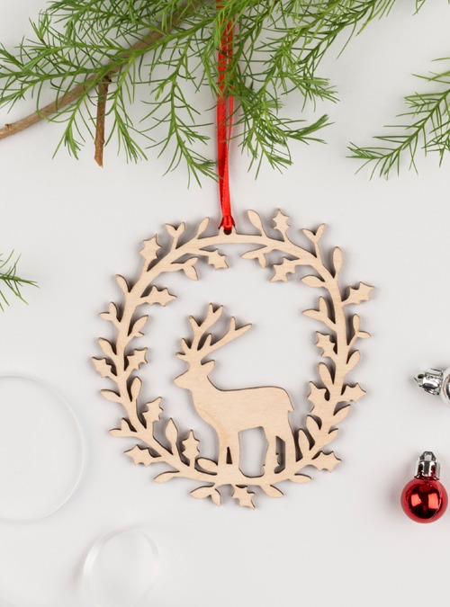 Boodle Deer Christmas Wreath