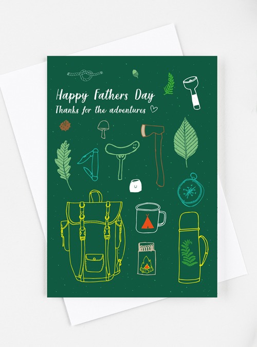 Boodle Fathers Day Card-Thanks For The Adventures