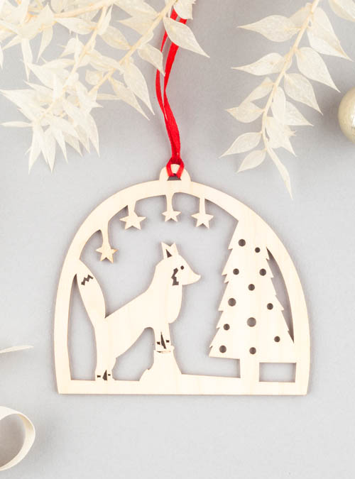 boodle Fox Christmas wreath