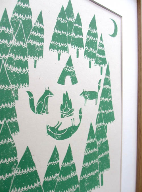 Boodle Foxes In The Forest Art Print