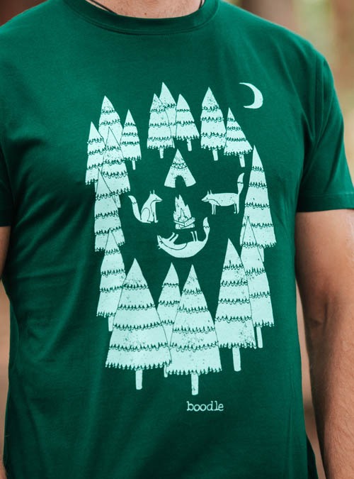 Boodle Foxes In The Forest Mens T-shirt