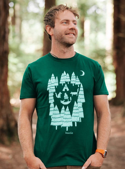 Boodle Foxes In The Forest Mens T-shirt