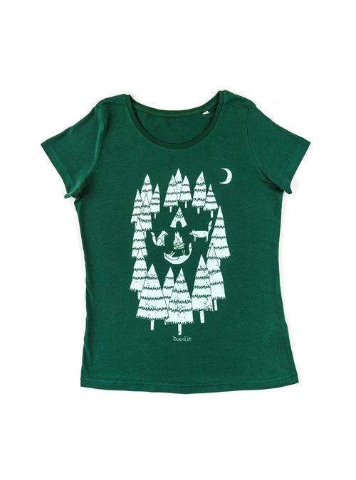 boodle Foxes in the forest womens organic T-shirt