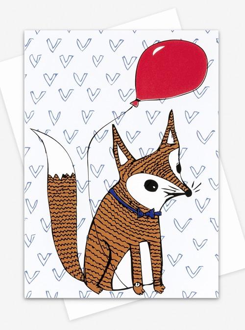 Boodle Foxes Party Card