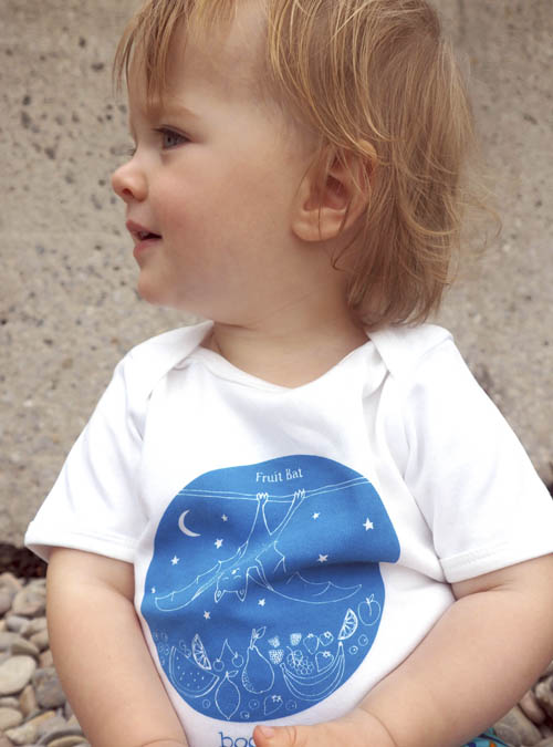 Boodle Fruit Bat Organic Baby T-shirt