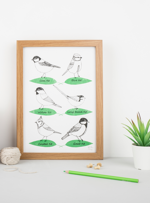 boodle Garden birds art print