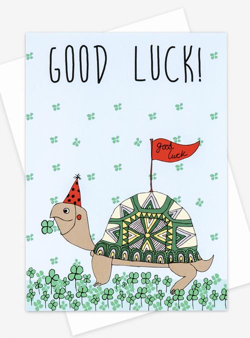 Boodle Good Luck Tortoise Card