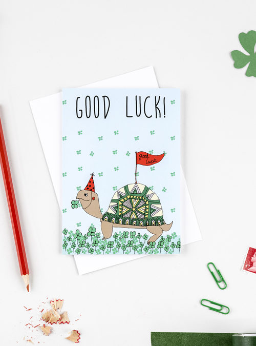 boodle Good luck tortoise card