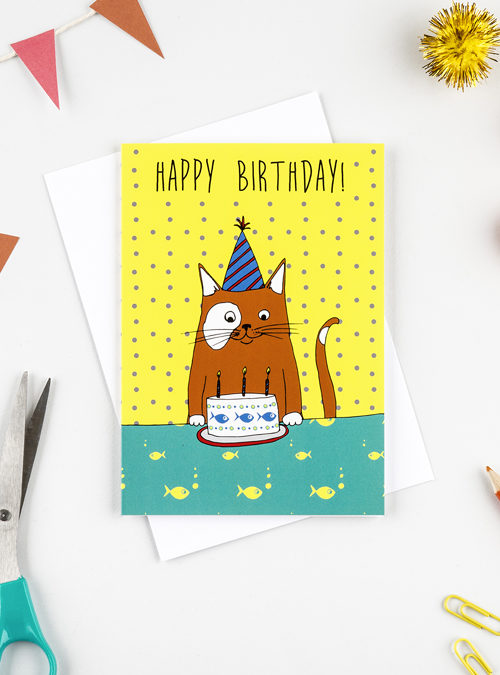 boodle Happy birthday cat card