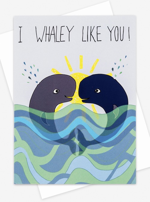 Boodle I Whaley Like You Card