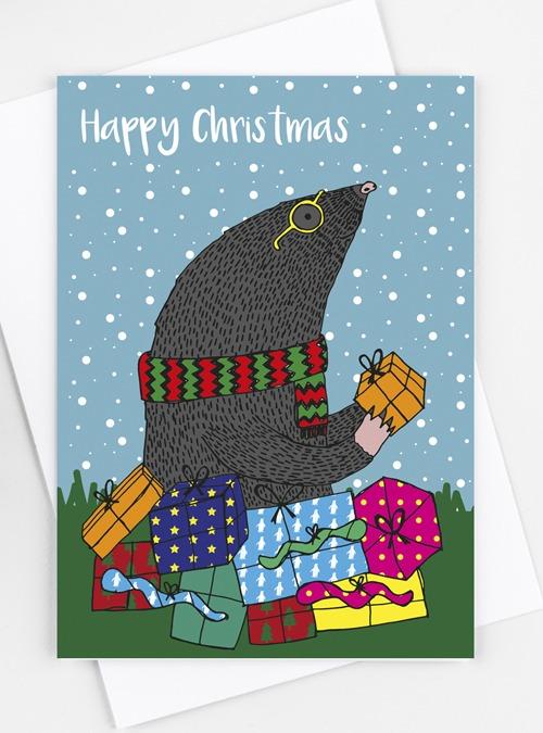 Boodle Mole Christmas Card