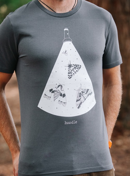 Boodle Moths In Torch Light Mens Organic T-shirt