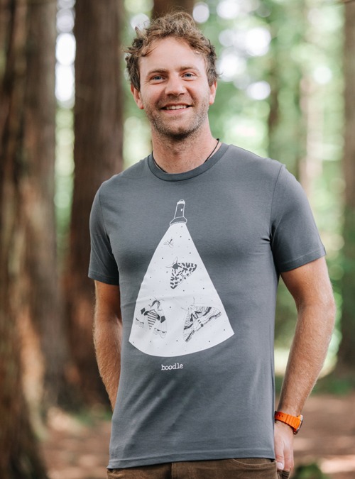 Boodle Moths In Torch Light Mens Organic T-shirt