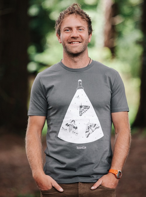 Boodle Moths In Torch Light Mens Organic T-shirt