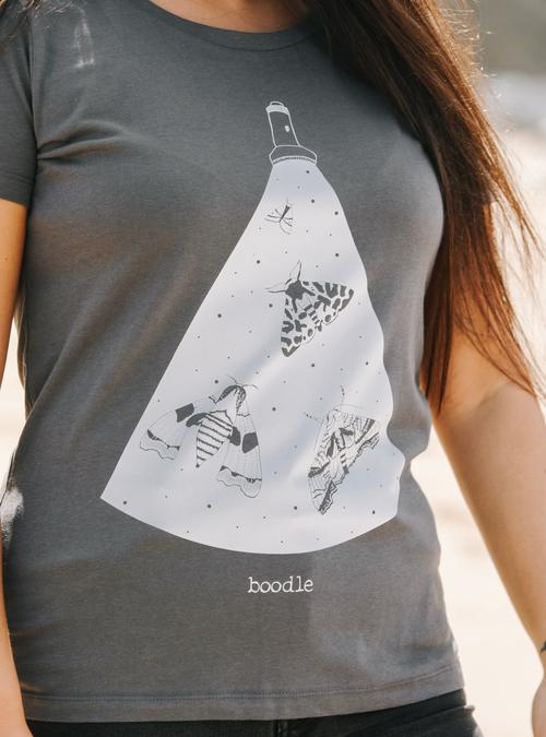 Boodle Moths In Torch Light Womens Organic T-shirt