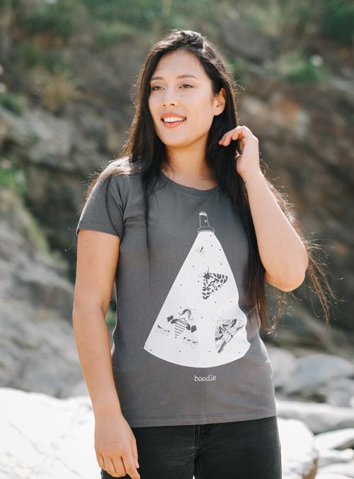 Boodle Moths In Torch Light Womens Organic T-shirt