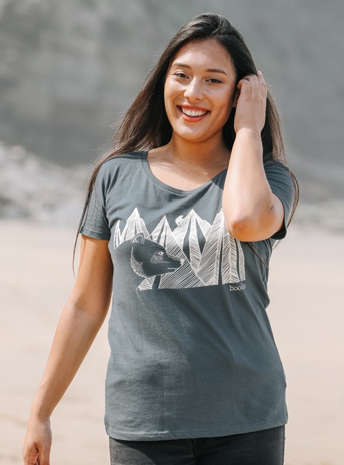 Boodle Mountain Bear Womens Organic T-shirt