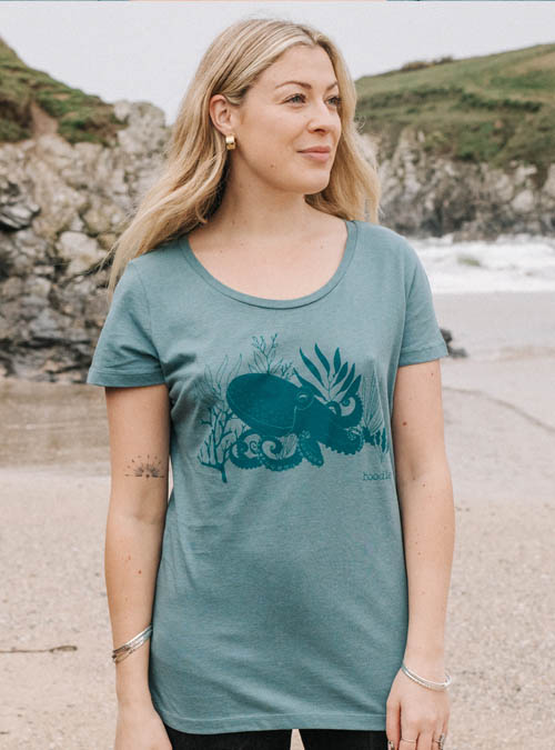 Boodle Octopus Womens Organic T-shirt