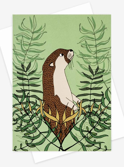 Boodle Otter And Kelp Greetings Card