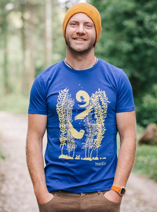 Boodle Otter And Kelp Mens Organic T-shirt