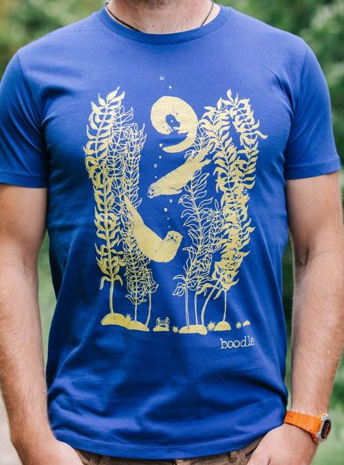 Boodle Otter And Kelp Mens Organic T-shirt